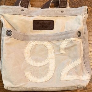Abercrombie & Fitch Beige and Brown Tote bag
